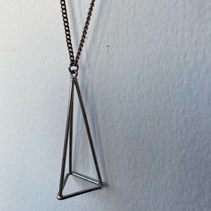 Silver triangle necklace